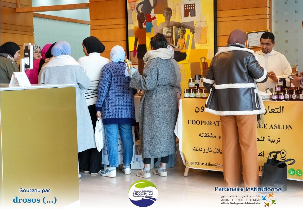 La fondation Amane a organisé un marché solidaire au profit des coopératives du projet Made in Douar au sein du siège CMGP.CAS.